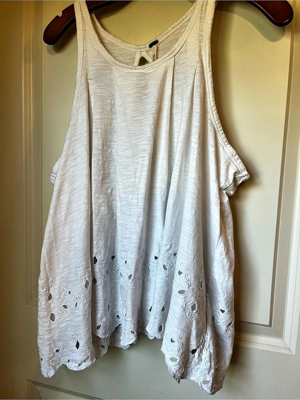 Free People Toosaloosa Slub Attina Tank Top White Medium